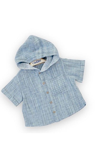Çikoby Baby Boy Hooded Checkered Shirt