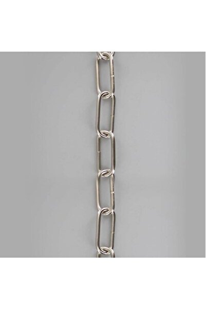 Etsylight Avize Zinciri, Nikel Renk, 2 Metre, Metal Zincir, Chandelier Chain