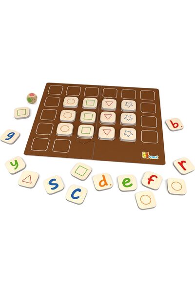 Viga Wooden Alphabet And Shapes Educational Game Toy For Kids Ages 3+ Years