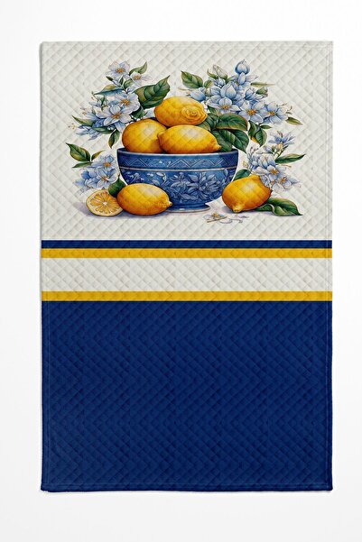 Else Dekor Вінтажний комплект постільної білизни для односпального ліжка з лимонним візерунком