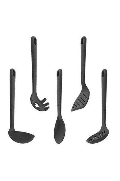 BALLARİNİ Ballari Black Silicone 5 Piece Serving Set