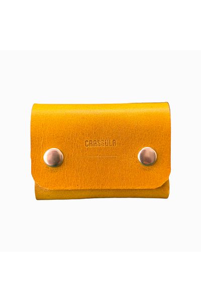 CRASSULA PREMIUM LEATHER Genuine Leather Card Holder with Snap Closure