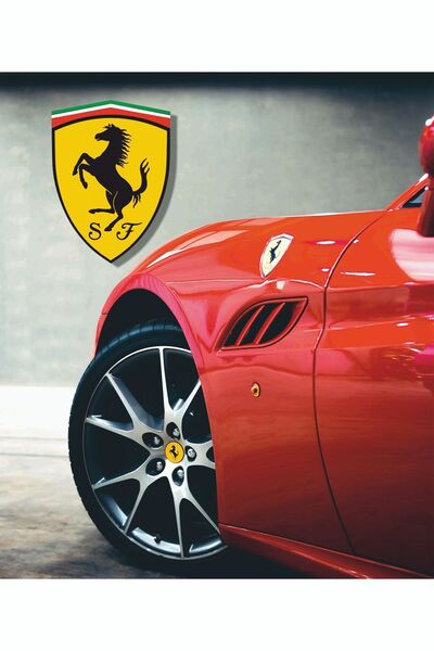 Uyarstrafor شعار سيارة فيراري - زخرفة حائط مزخرفة
