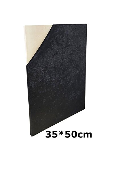 TUĞRA TABLO Filografi Tahtası Astarlı Kadife Kumaş Kaplı Tahta 35*50cm Siyah