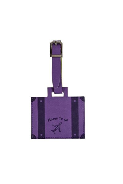 Acar Giza Vegan Leather Bicolor Luggage Suitcase Label Purple-oil Green