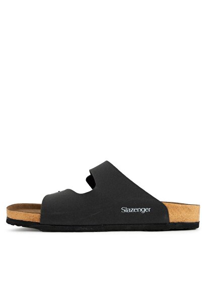 Slazenger Nubuck Unisex Black Slippers - SA11SE010