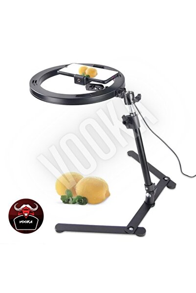 VOOKA Vilya Profesyonel 10inç Çalışma Masası Işığı Masa Ürün Çekim Led Işıklı...