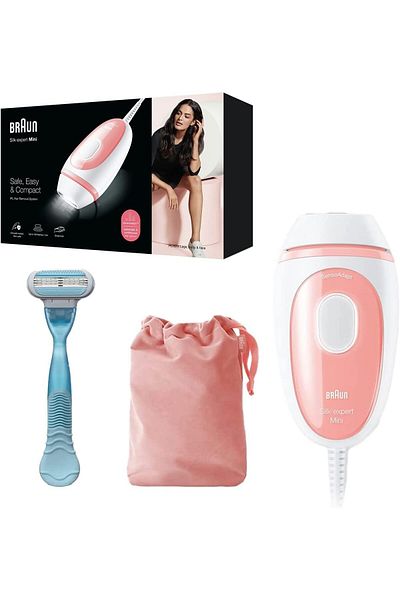 Braun Silk-expert Mini, 3 intensity level, Safe effective, Venus razor, travel pouch- PL1014 Orange