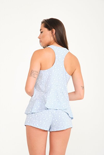 Dennis Denise Pantaloni scurți gri, 100% bumbac, imprimați cu stele