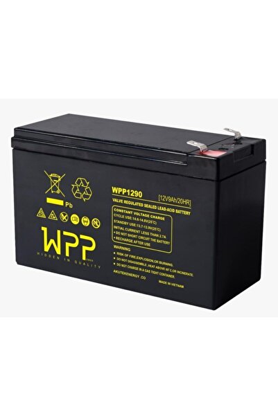 WPP Akülü Araba Ve Ups Aküsü Kuru Tip Bakımsız 12 Volt 9 Amper