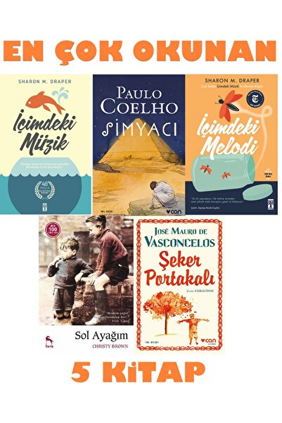 Timaş Çocuk Çok Okunan Kitaplar. 5'li Set. İçimdeki Müzik-Sol Ayağım-İçimdeki...