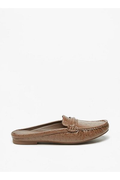 Flora Bella by Shoexpress Textured Slip-On Mules