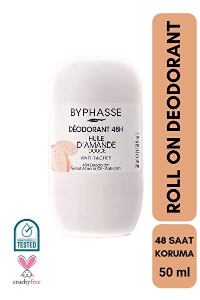 BYPHASSE 48H Roll-on Deodorant Sweet Almond Oil 50ml