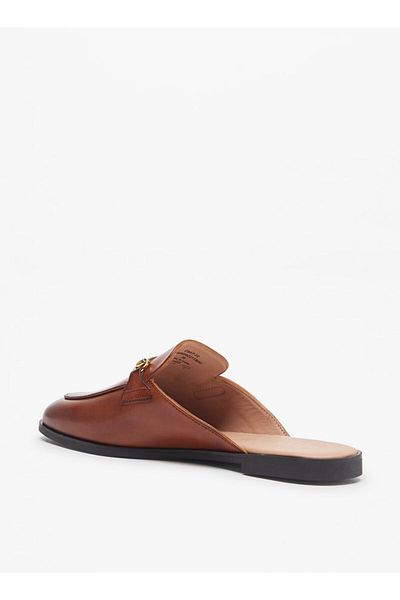Celeste Women's Solid Slip-On Mules with Metal Accent