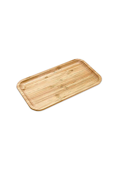 Senin Dükkanın Bamboo Rectangular Presentation Plate - 24 cm x 12 cm Oil Pot Mat - Serving Plate