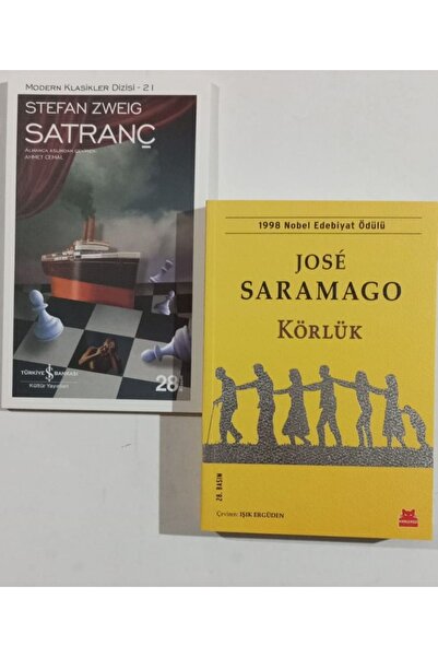 TÜRKİYE İŞ BANKASI KÜLTÜR YAYINLARI Satranç (İş Bankası) + Körlük. 2 Kitap Set.