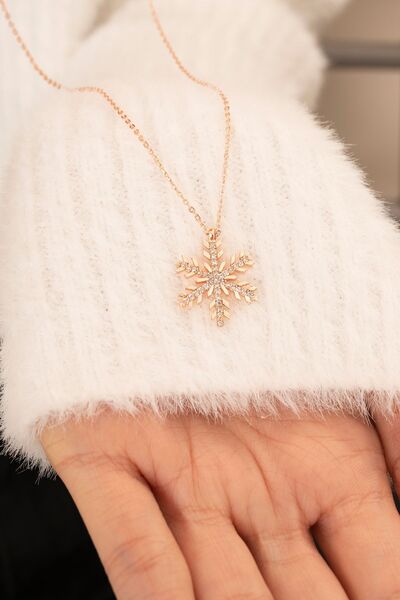 Sahira Jewelry Kar Tanesi 14K Rose Altın Kaplama Kadın Kolye