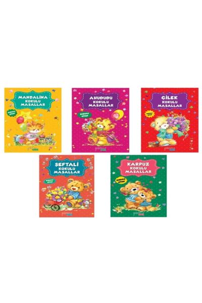 Yakamoz Yayınları 5 Kitap/Kokulu Masallar (Mandalina-Ahududu-Çilek -Şeftali-K...