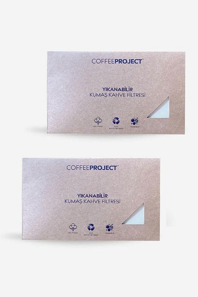 Coffee Project 2-Pack Fabric Coffee Filter |   Eco-Friendly Natural Cloth 1X4