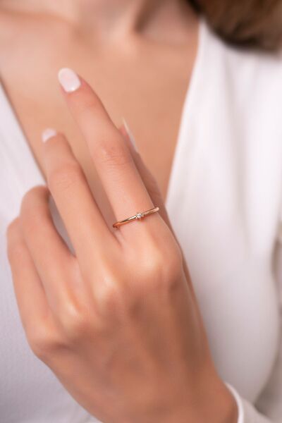 Sahira Jewelry Yıldız Model Eklem Ayarlanabilir Kadın 14 K Altın Kaplama Yüzük