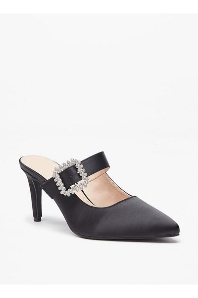 Celeste Women's Embellished Slip-On Mules with Cone Heels