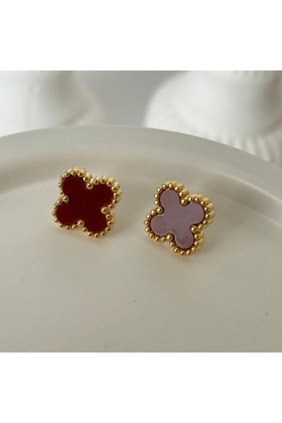 BuBe Accessories Minimal Clover Earrings |   Steel