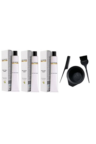 Lilafix 6.7 Çikolata Kahve 3'lü Krem Tüp Boya - 60 Ml + Boyama Seti