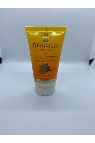 Derimed Uva & Uvb Korumalı Spf25 Aloe Vera Içerikli Yüz Ve Vücut Travel Çanta Boy Güneş Kremi
