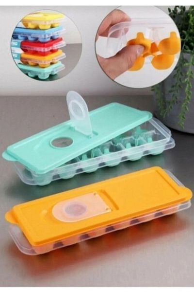 Hilamingo Home Colorful 12 Compartment Silicone Ice Tray Thumb Non-Stick Ice Ball Mold