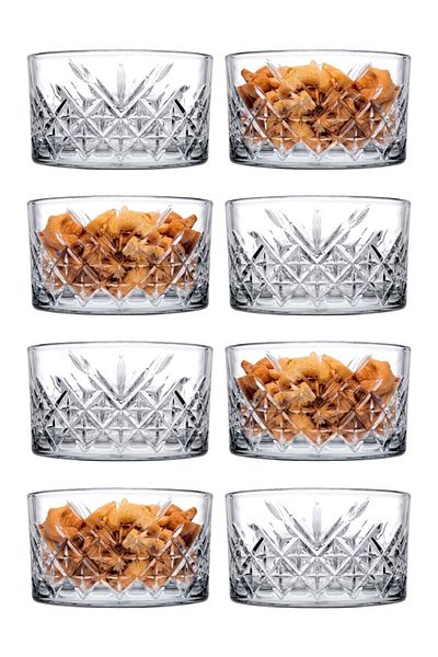 Paşabahçe 530040 Timeless Snack Bowl, Bowl 8 Pieces 235 cc