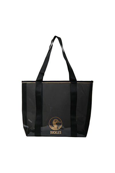 DUCKLES Siyah Extra Large Şeffaf Plaj Çantası