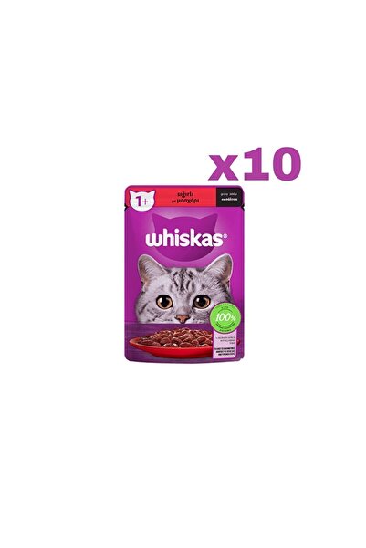Whiskas Whıskas Sığır Etli Kedi Yaş Mama 10 Adet (1X85GR)