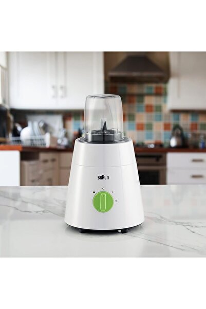 Braun PowerBlend 1 Jug Blender 500W, 1.5 L, TriAction, 2 Speeds + Ice crush/pulse - JB0123 Plastic