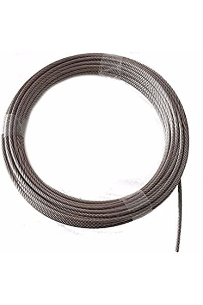 EgeÇelikHalat Paslanmaz Krom Çelik Halat 7x19 6 Mm 10 Metre