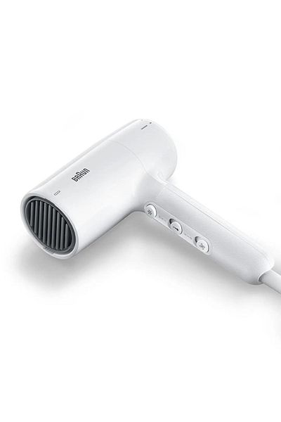 Braun Hair Dryer 2100 Watts, Mechanical press switch, Pivot cord guard, Nozzle - HD2.10SDE