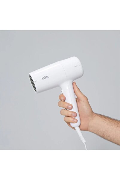 Braun Hair Dryer 2100 Watts, Mechanical press switch, Pivot cord guard, Nozzle - HD2.10SDE