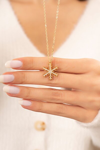 Sahira Jewelry Kar Tanesi 14k Altın Kaplama Kadın Kolye