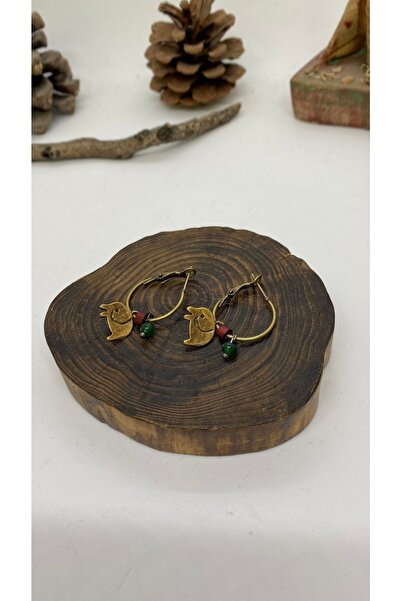 Porsuk Alternatif El Yapımı Etnik Otantik Hippi Fil Figür Küpe