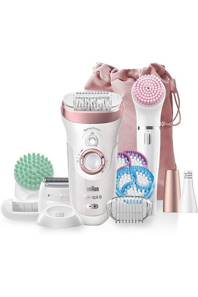 Braun Silkepil 9 SensoSmart, 4 in 1, SmartLight, Extra wide pivoting  head, MicroGrip - SES 9985 BS