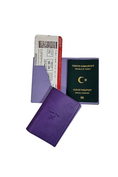 Smyrna Acar Mira Thermo Leather Double Color Passport Holder Passport Case Travel Wallet