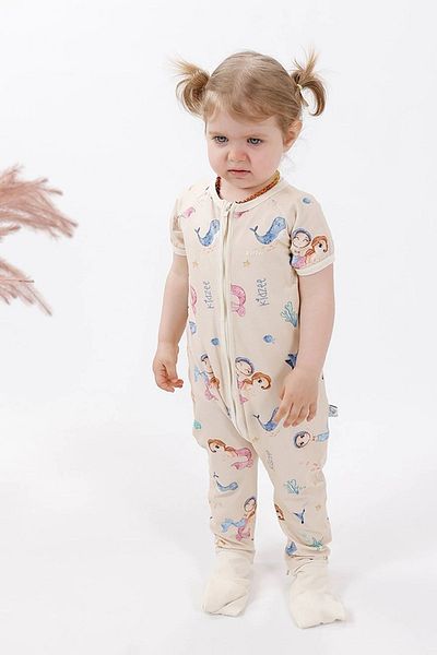 KidZee Short Sleeve Jumpsuit 0.5 Tog Mermaid Zee-suit