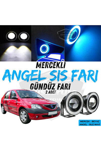 ŞüsCarOto Aksesuar Dacia Logan Uyumlu Üniversal Mercekli Angel Sis Farı Metal...