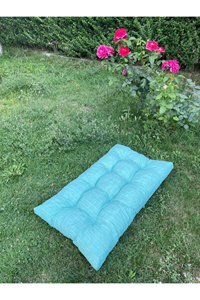 lazilla Yer Minderi 100 Cm X 60 Cm - Yeşil Minder Düğme Dikişli