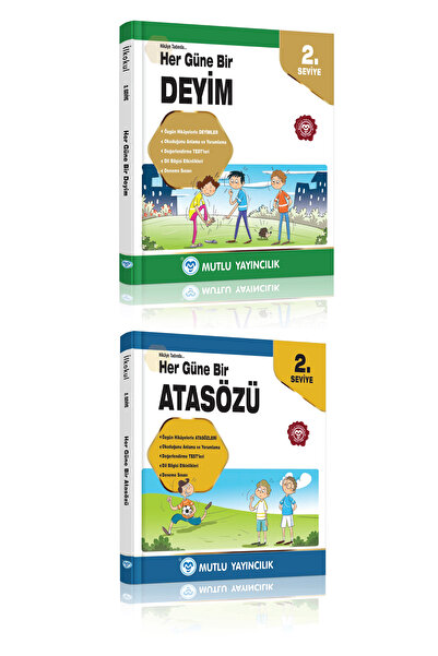 Mutlu Yayıncılık Her Güne Bir Atasözü 2.seviye + Her Güne Bir Deyim 2'li Set
