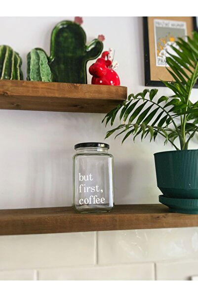 Atölye Merdiven But First Coffee Coffee Jar Decorative Food Jar