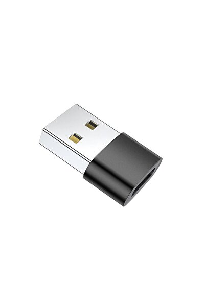 yediseven Usb To Type C Yeni Nesil Şarj Kablosu Başlık Çevirici Dönüştürücü Adaptör Otg Siyah