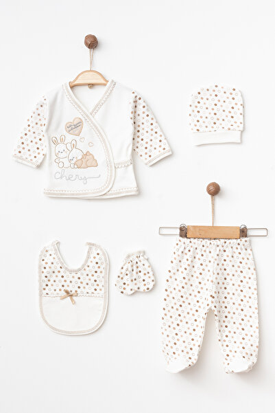 yukobaby bebeğiniz için en doğalı طقم بدلة زيبين مكونة من 5 قطع لحديثي الولاد...