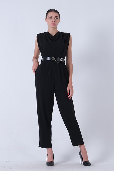 Feminist Degaje Collar Jumpsuit Black4203453