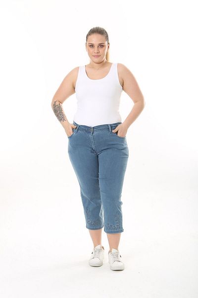 EYLÜL BUTİK Capri cu talie elastică pentru femei