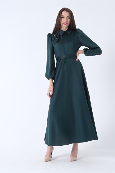 Feminist Ζώνη Δέσιμο Φαρδύ Φόρεμα Emerald 4593260